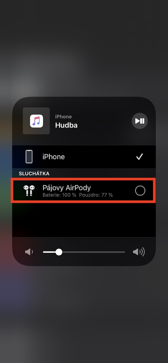 prepnout_zvukovy_zdroj_ios3 zmena zdroje zvuku v ios