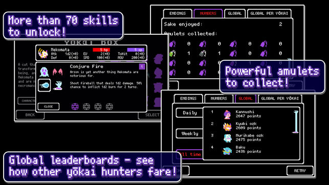 roguelike game skills and amulets