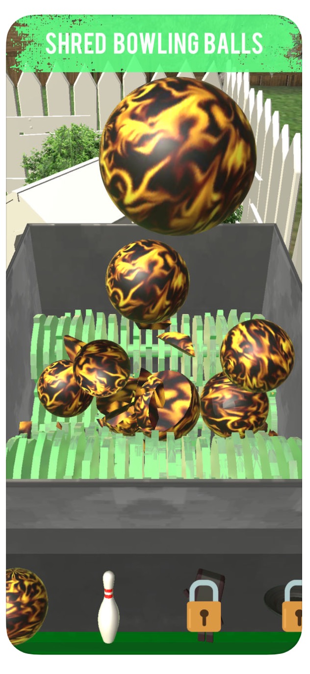 shred bowling balls game