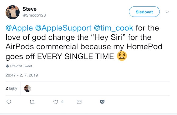 tweet apple siri homepod