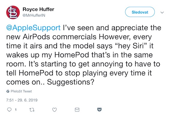 tweet apple support homepod