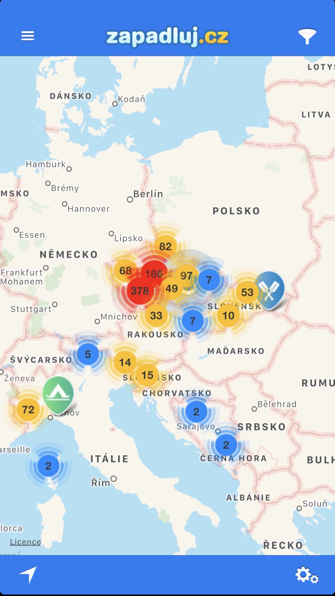 zapadluj 1 Screenshot z aplikace Zapadluj