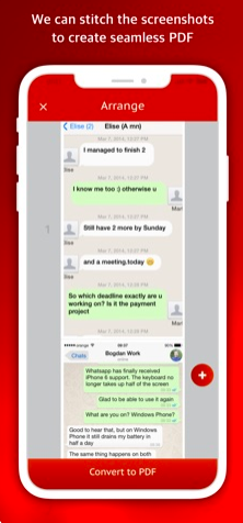 chat screenshot pdf conversion