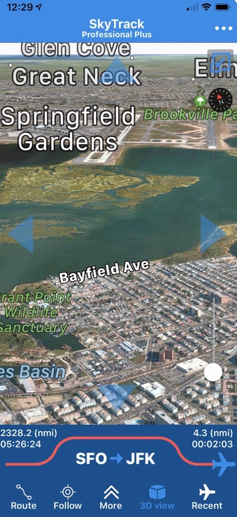 flight tracking 3d view