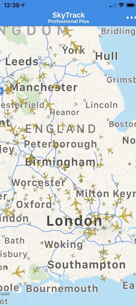 flight tracking map
