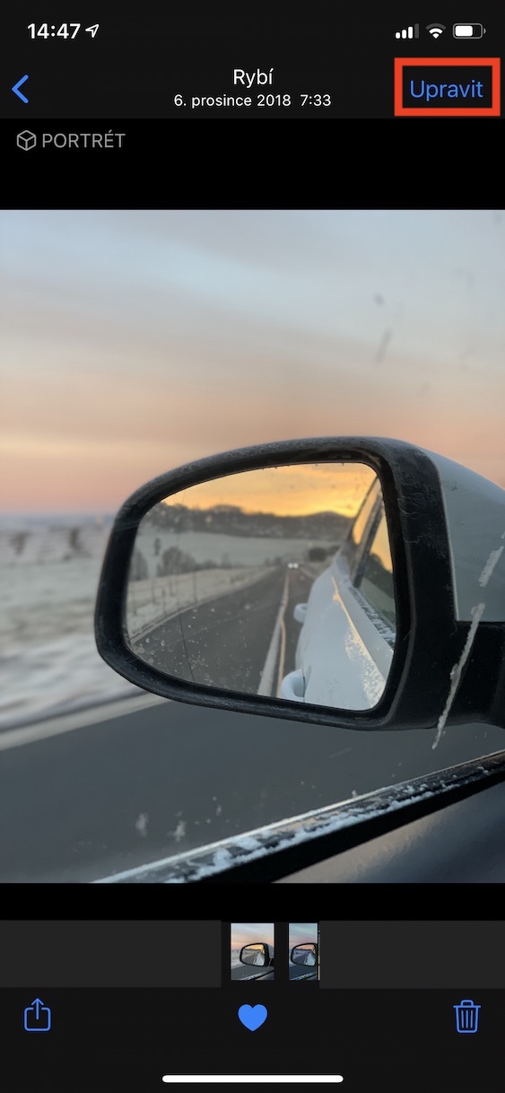 odstraneni_portretu_iphone1 jak zmenit portretovou fotografii na klasickou