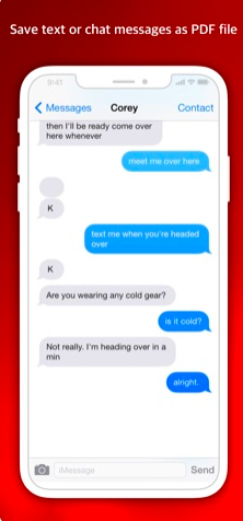 save text messages pdf