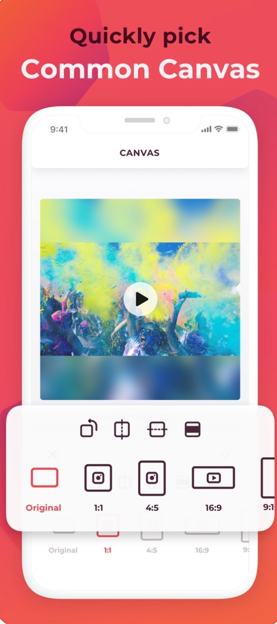 video editing app interface