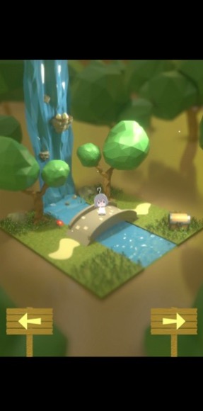 3d game waterfall scene