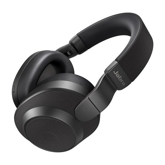 angled black headphones