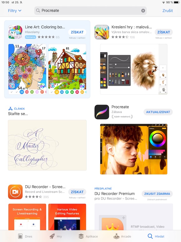 app store search procreate