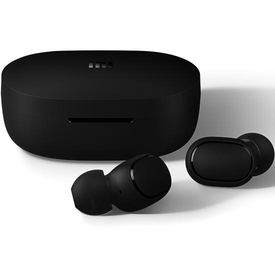 black earbuds and case