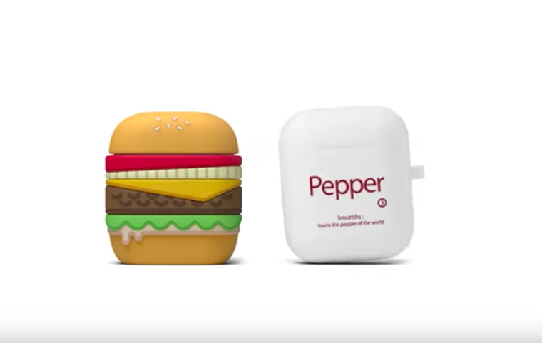burger design airpods case