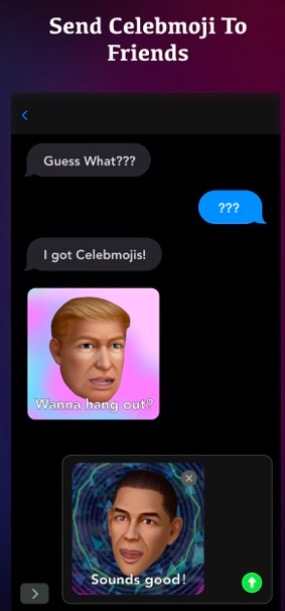 celebmoji chat interface