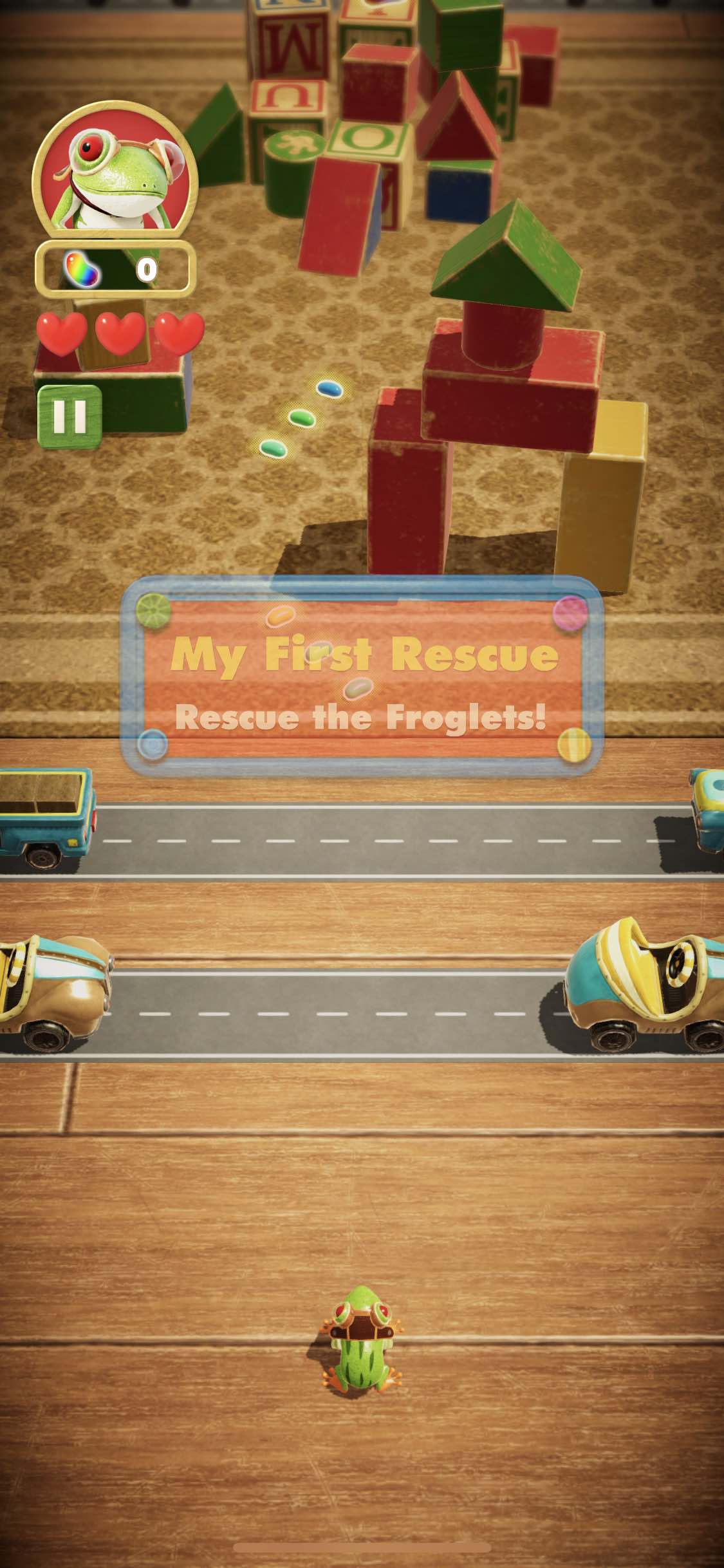 Screenshot ze hry Frogger in Toy Town