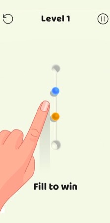 game level one finger swipe