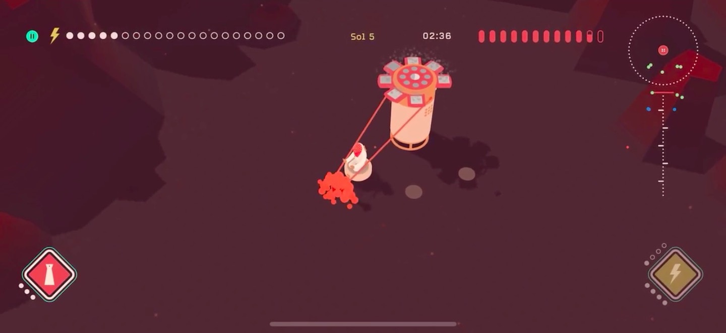 gameplay character pulling tower