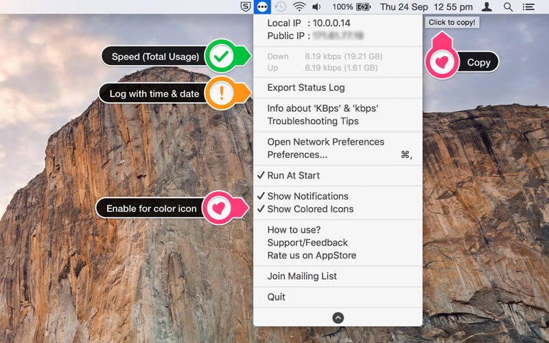 internet usage log interface
