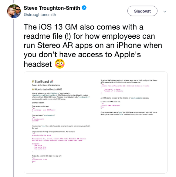ios13 ar readme tweet