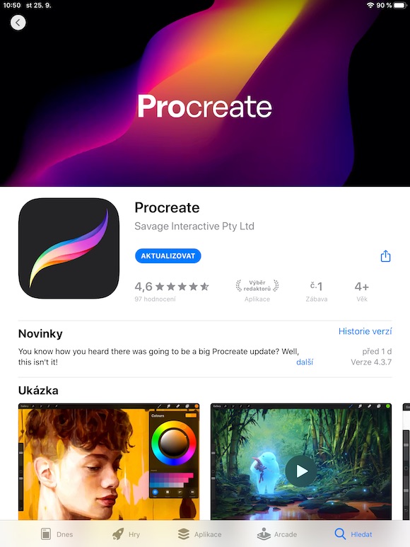 procreate app store page