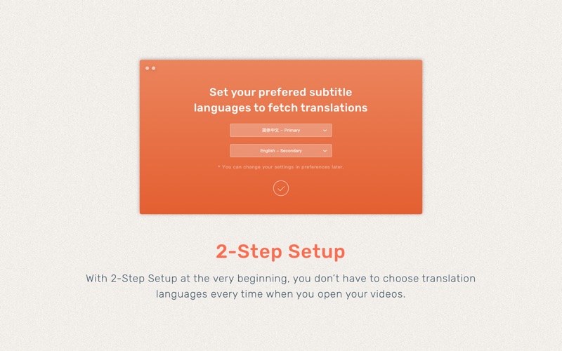 two step subtitle setup