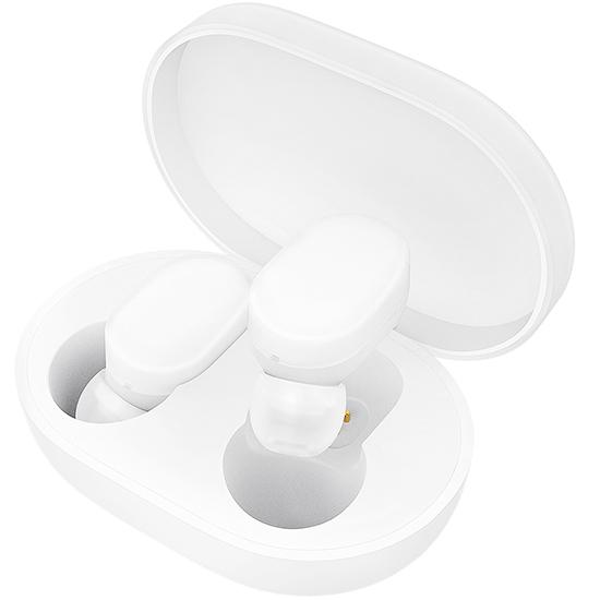 white wireless earbuds case