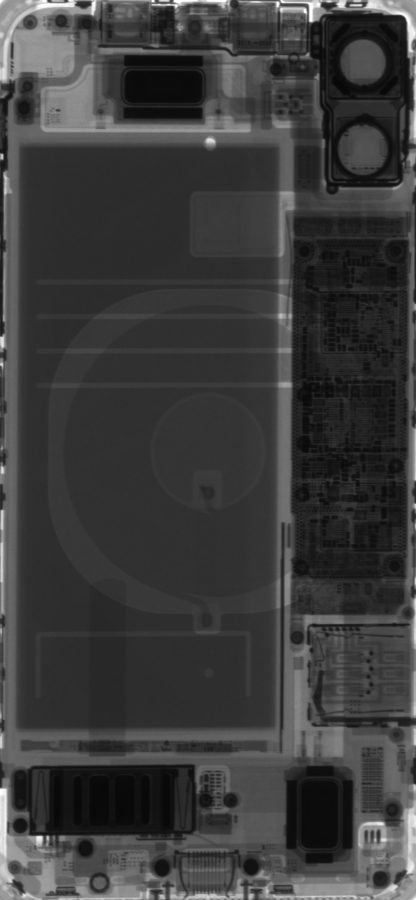 x ray view of smartphone