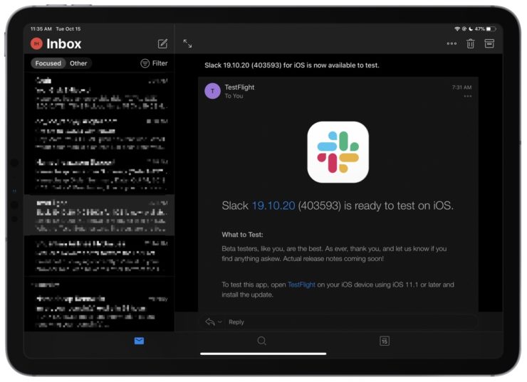 Outlook-for-iPad-Dark-Mode-740x537 Outlook tmavy rezim iPad iPadOS