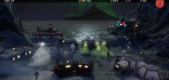 arctic base night scene