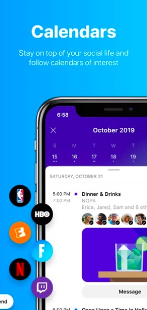 calendar app interface