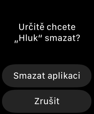 delete app confirmation screen