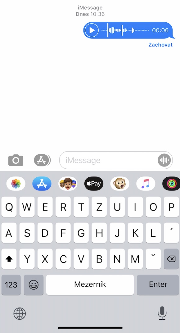 iOS 13 iMessage hlasova zprava 4 iOS 13 iMessage hlasova zprava 4