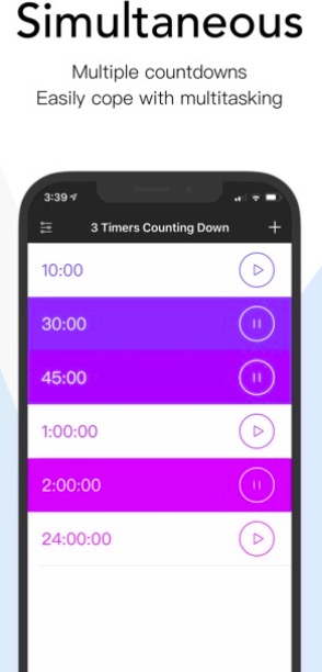 multiple countdowns timer app