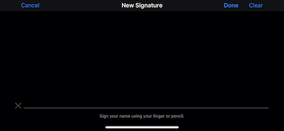 new signature screen