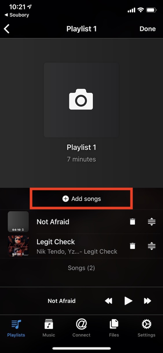 playlisty_hudba_ios13_1 vytvoření playlistu v ios 13