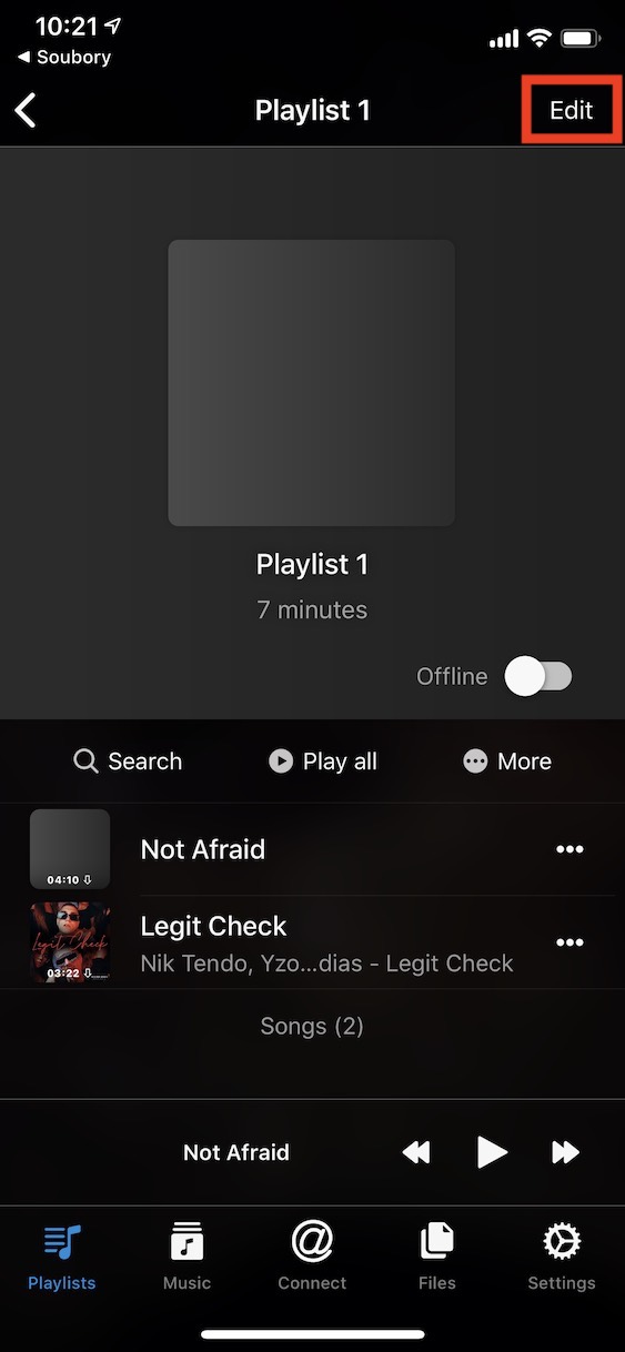 playlisty_hudba_ios13_2 vytvoření playlistu v ios 13