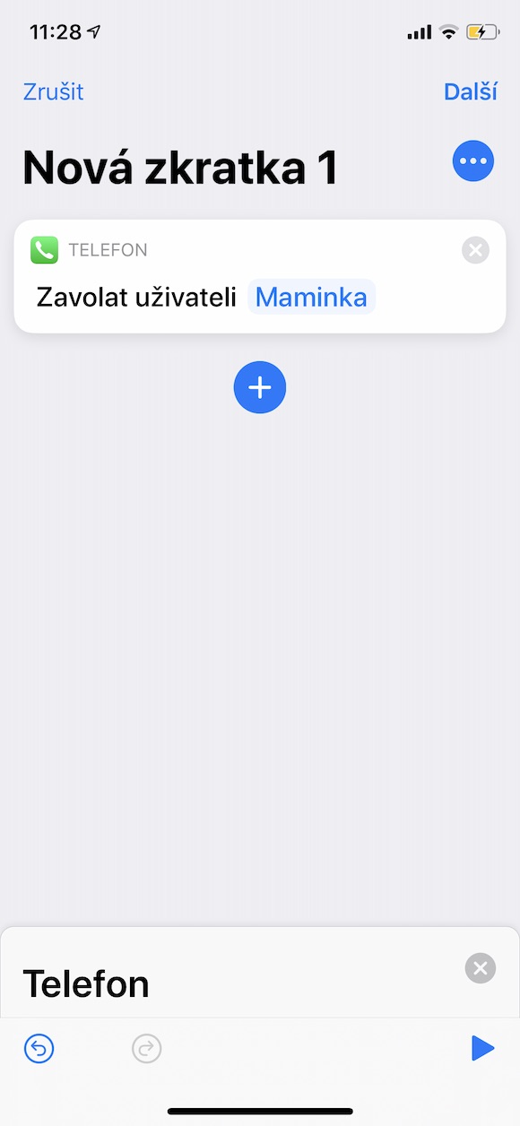 Siri zkratky iOS pojmenovat zkratku