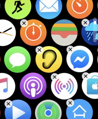 smartwatch app icons edit mode