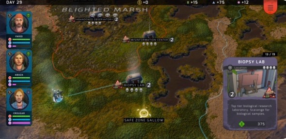 strategy game map interface