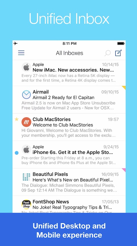 Airmail iOS screenshot aplikace 5 Airmail iOS screenshot aplikace