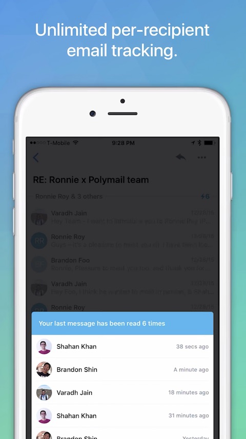 Polymail iOS screenshot aplikace 3 Polymail iOS screenshot aplikace