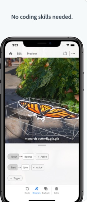 augmented reality butterfly app