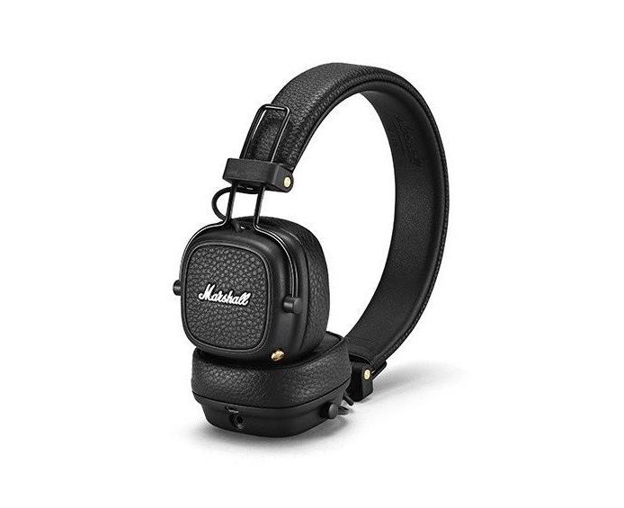 black headphones side view