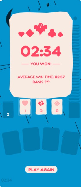 card game win screen