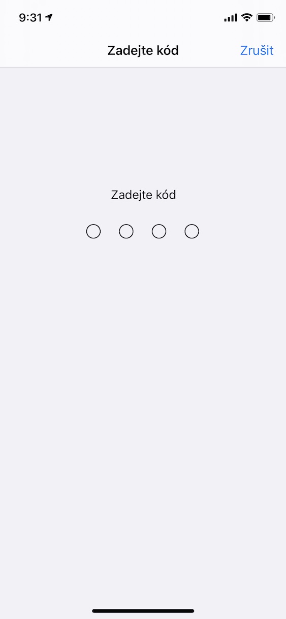 ctyrmistny_kod_iphone6 nastavení čtyřmístného číselného kódu