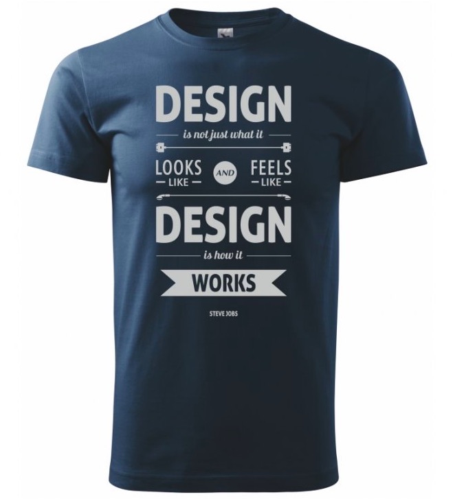 design quote tshirt blue