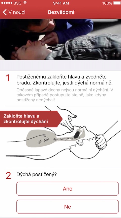 Prvni pomoc aplikace iOS screenshot