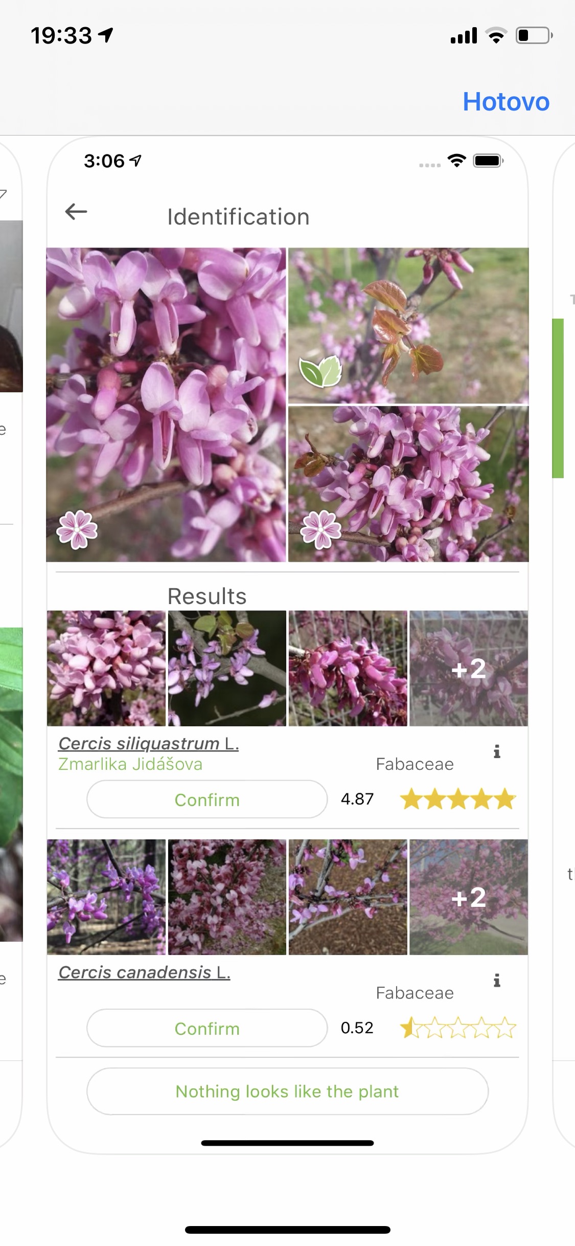 PlantNet iOS aplikace screenshot
