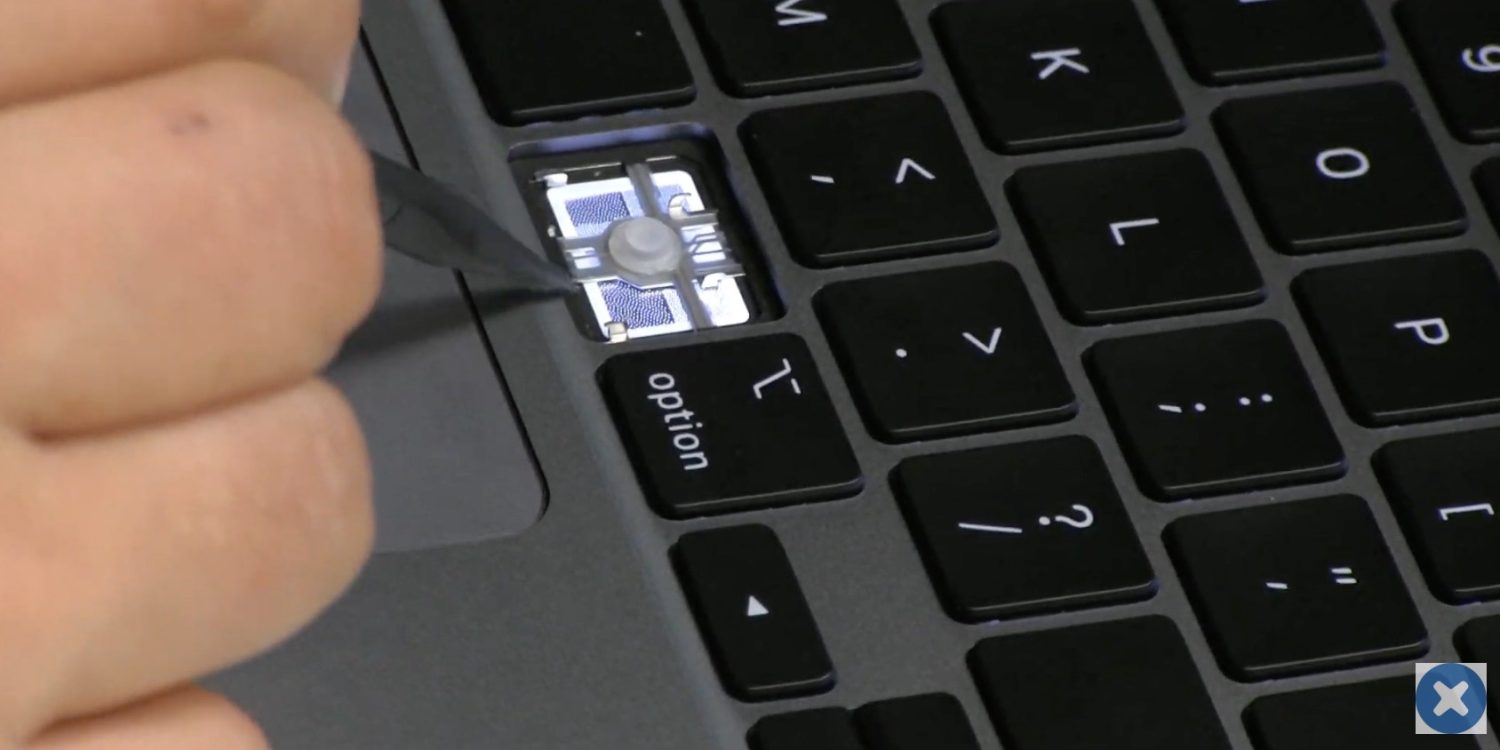 macbook pro 16 Odhalený mechanismus klávesnice MacBooku Pro 16"