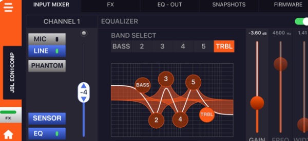 mixer channel controls